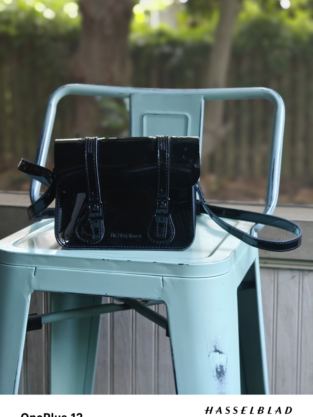 Dr. Martens Black Patent Leather Crossbody Satchel